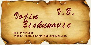 Vojin Biskupović vizit kartica